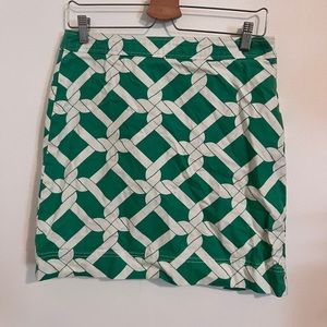 Tommy Hilfiger Chain Link Design Green Skirt Small